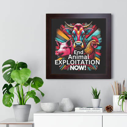 Animal Rights Poster - End Animal Exploitation Now!