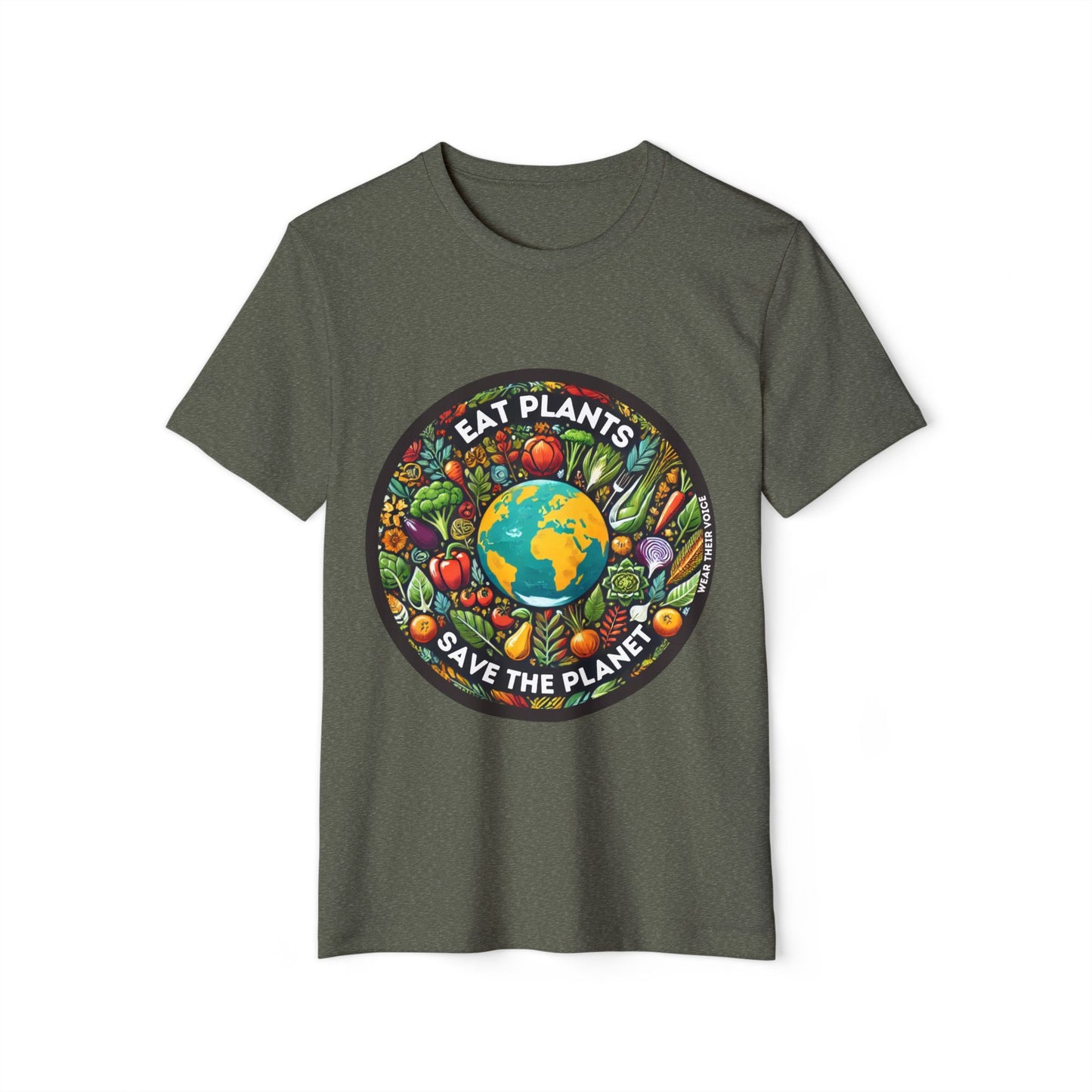 Eat Plants Save the Planet - Unisex Recycled Organic T-Shirt