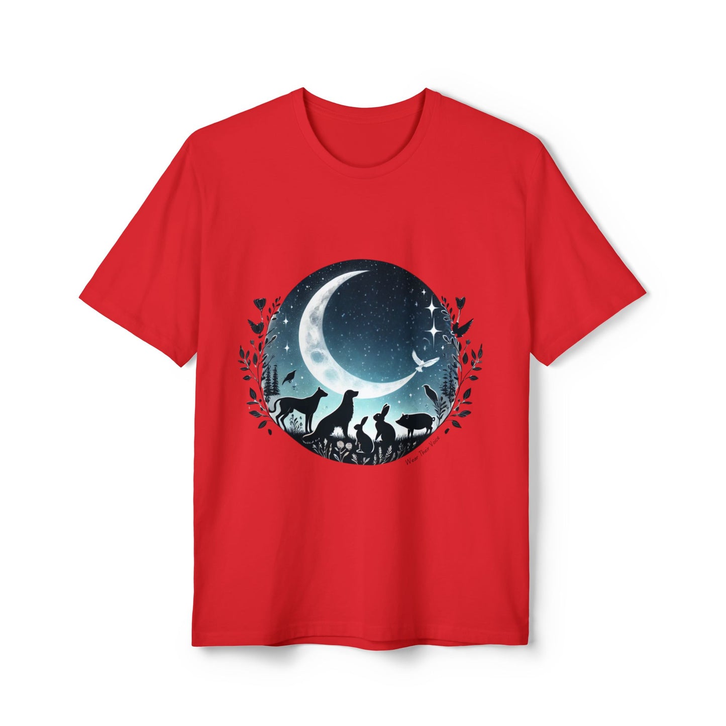 Animals Under the Moon and Stars - Unisex Recycled Tee