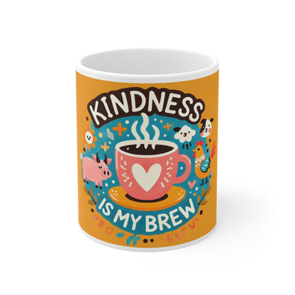 Ceramic Mugs (11oz\15oz\20oz) - Kindness is My Brew