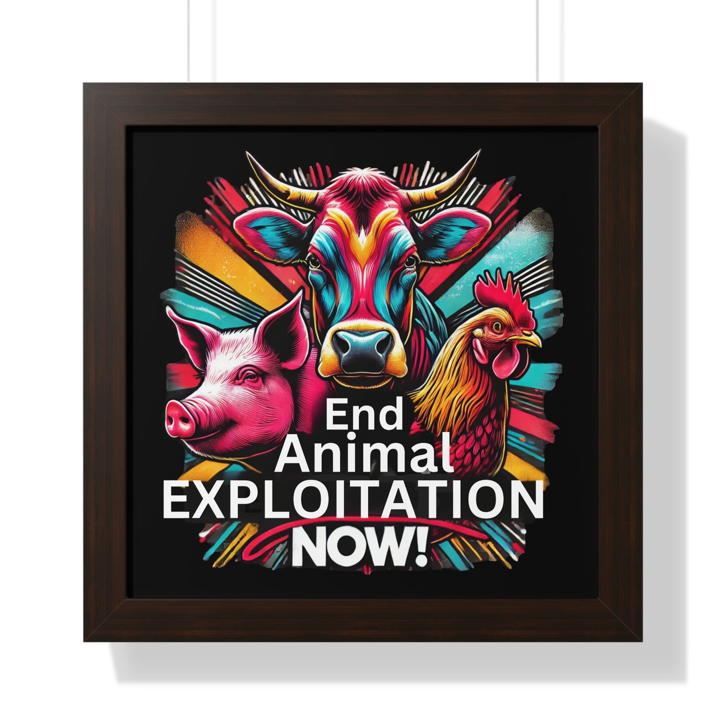 Animal Rights Poster - End Animal Exploitation Now!