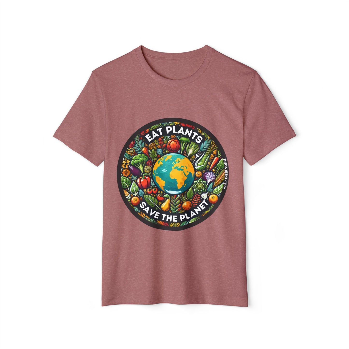 Eat Plants Save the Planet - Unisex Recycled Organic T-Shirt