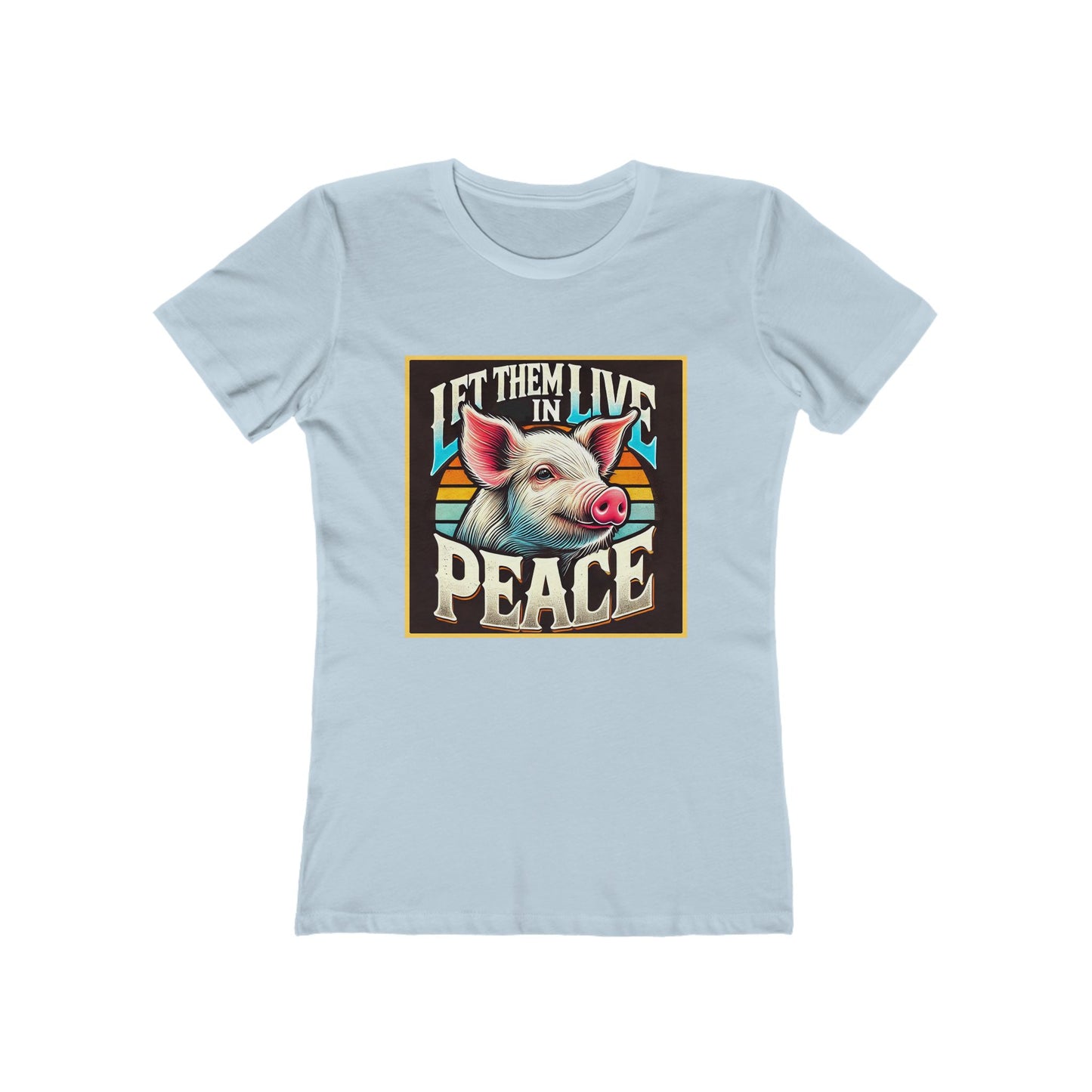 Let Them Live in Peace Women's Cotton Boyfriend Tee