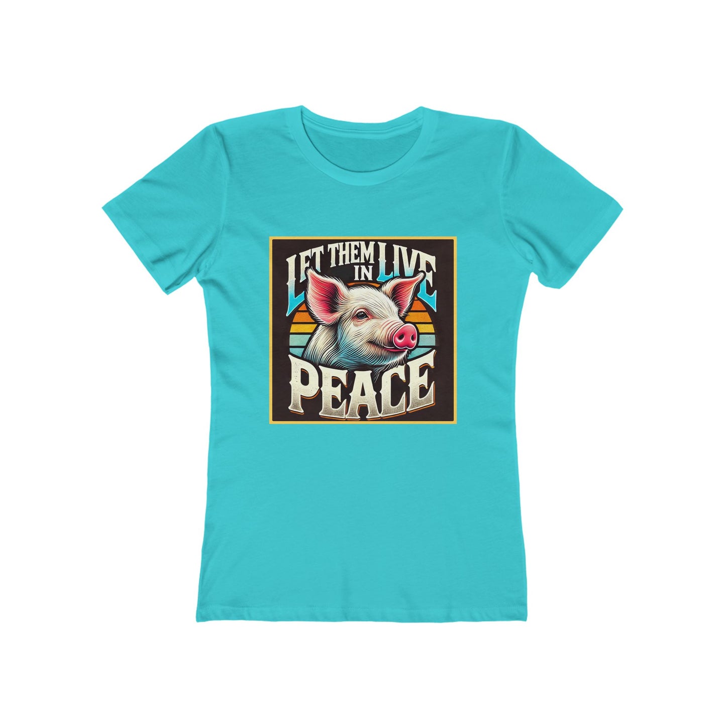 Let Them Live in Peace Women's Cotton Boyfriend Tee