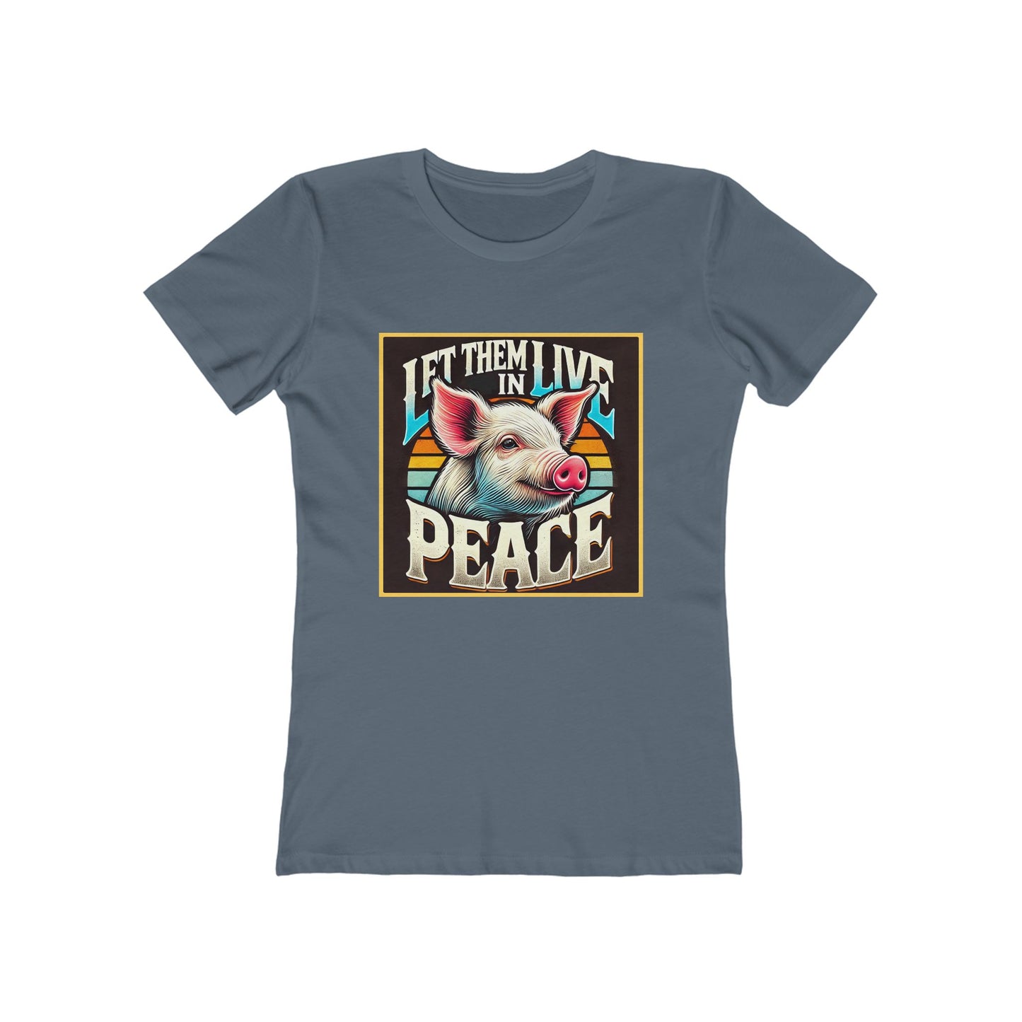 Let Them Live in Peace Women's Cotton Boyfriend Tee