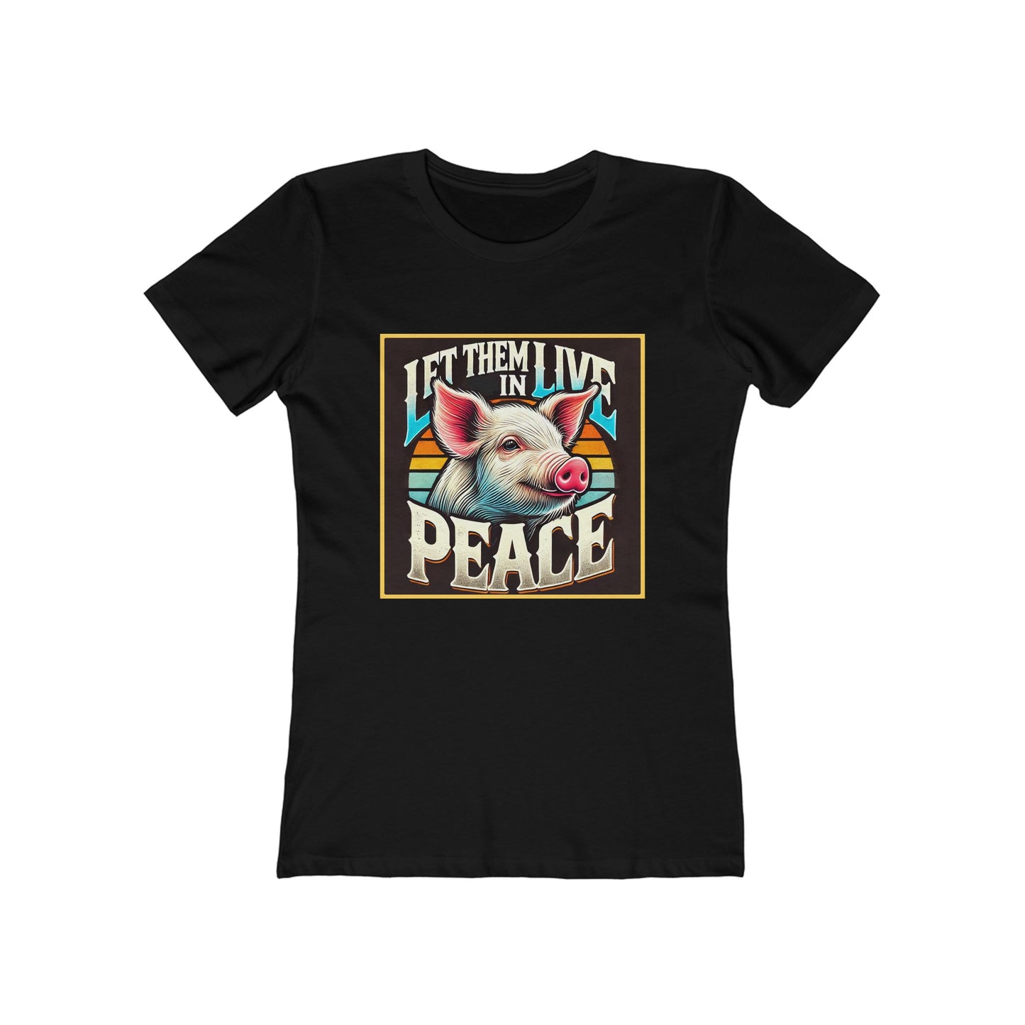 Let Them Live in Peace Women's Cotton Boyfriend Tee