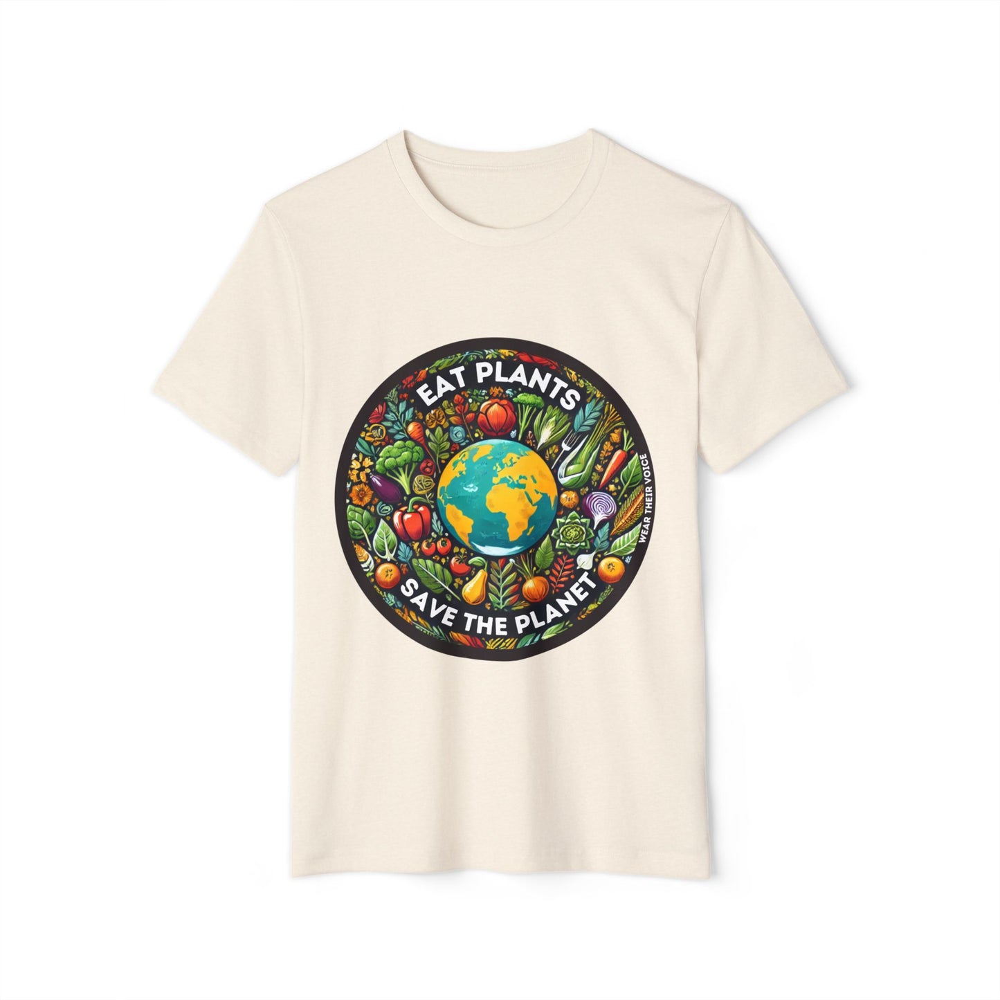 Eat Plants Save the Planet - Unisex Recycled Organic T-Shirt