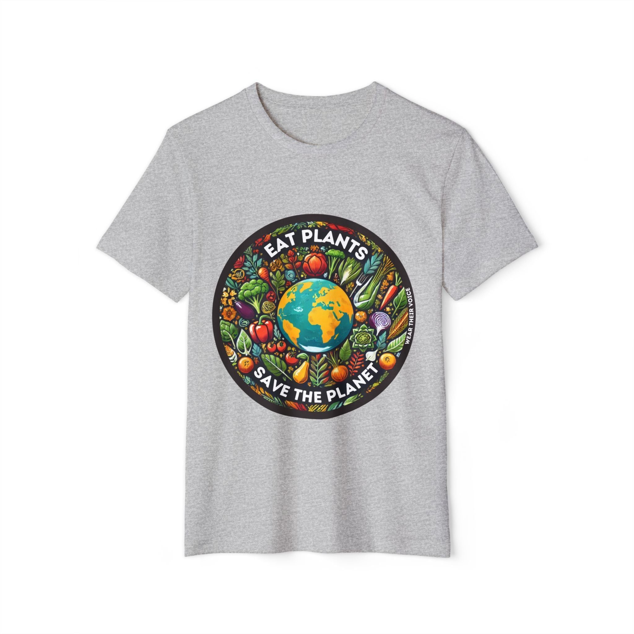 Eat Plants Save the Planet - Unisex Recycled Organic T-Shirt